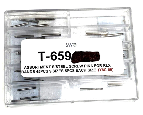 SONDERGRÖSSENSORTIMENT S/STAHLSCHRAUBENSTIFTE FÜR ROLEXBÄNDER 45 STCK. - Bild 2 von 3