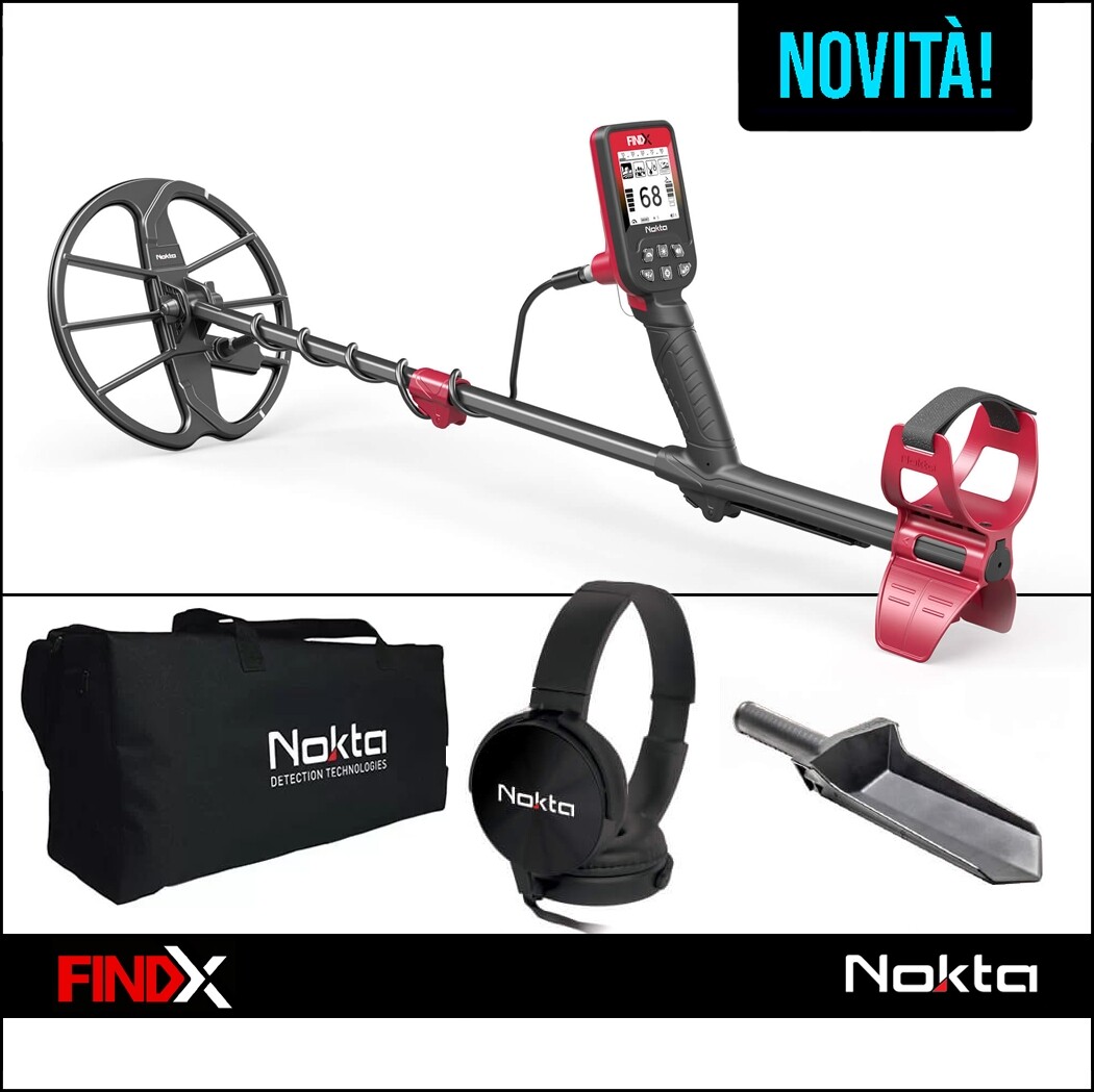 METAL DETECTOR FINDX STANDARD NOKTA CUFFIE BORSONE PALETTA PIASTRA IMPERMEABILE