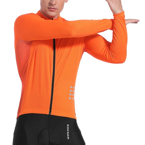 WOSAWE Hombre Ciclismo Manga Corta Ciclismo Jersey Transpirable Deporte Top - Imagen 4 de 25