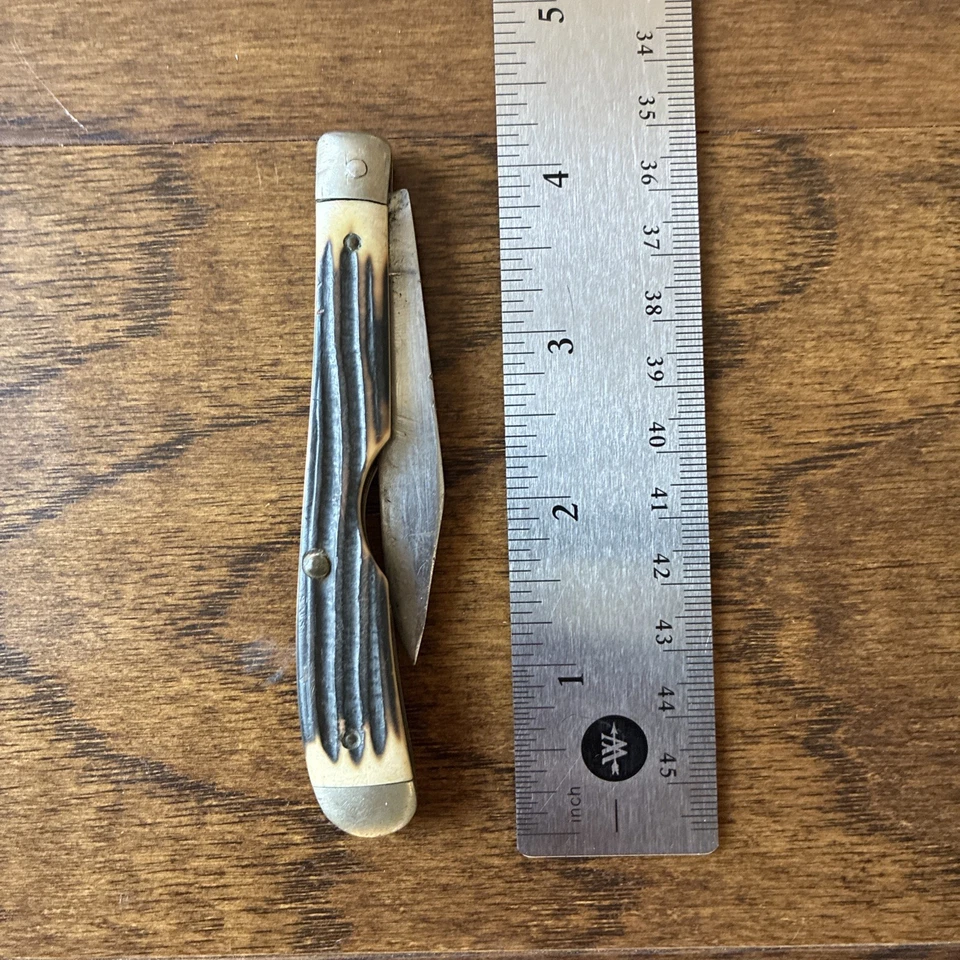 "Navaja de bolsillo vintage colonial PROV EE. UU. 1 hoja mango Delrin con plantilla 6,5"" EE. UU." Foto 3 de 3