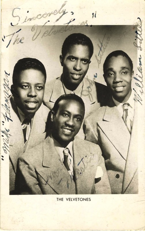 Vintage 1940s SIGNED Real Photo~African American Doo-Wop Group~Velvetones~RPPC