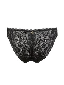 S (10 Aubade Rosessence Briefs Italian Brief Mid Rise Knickers Noir Lingerie