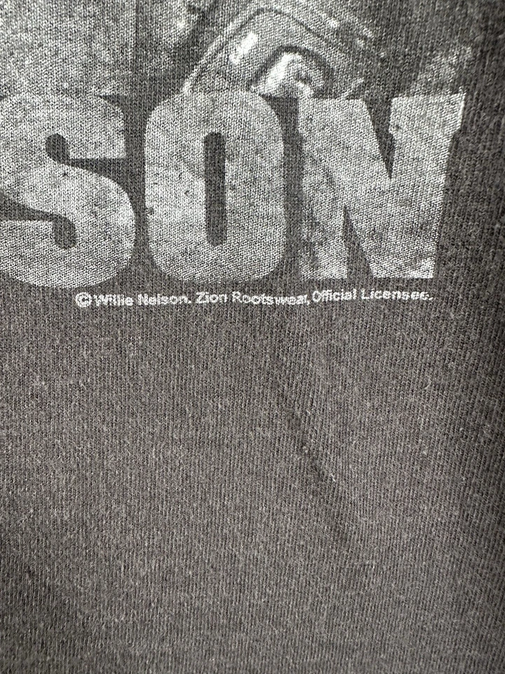 Черная мужская футболка Zion Rootswear Willie Nelson Legalize It Smoking размер Y2K - Изображение 3 из 4