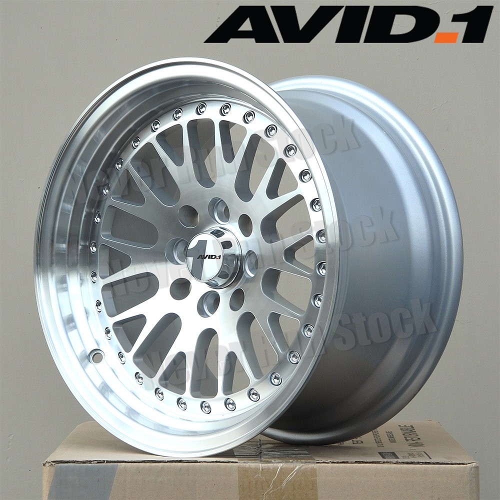 AVID.1 AV-12 16x8 4x100 4x114.3 +25 SILVER MACHINE FACE MESH LIP