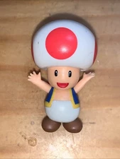 JAKKS Pacific World of Nintendo Super Mario Bros Toad Figure Red White 2"