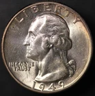 1949 WASHINGTON QUARTER | FRESH FROM AN ORIGINAL COLLECTION | TONED|LOT BB-765