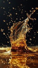 Gold Liquid Splash Luxury Aesthetic Phone Wallpaper Abstract HD