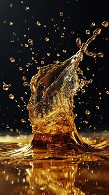 Gold Liquid Splash Luxury Aesthetic Phone Wallpaper Abstract HD