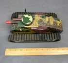 Vintage WW2 Marx Tin Litho Wind-up Sparking Toy Tank E12 Working - Super C@@L!!!