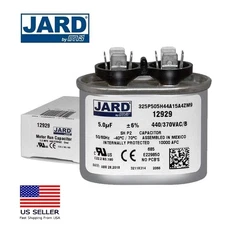 LOT of 2 - 5 uF x 370 or 440 VAC Oval Run Capacitor by # 12929