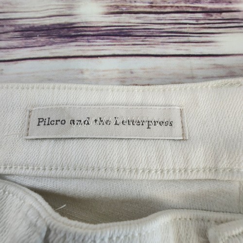 Anthropologie Pilcro And The Letterpress bestickte Blumen Jeans weiß 28 P - Bild 16 von 20