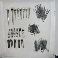 Vintage Lot, Set, Metal Hair Clips Pins, Tip Top, Lady Ellen, no brand, USA