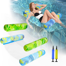 Inflatable Pool Floats Adult  5 Pack Multi-Purpose Pool Float Water Hammock  Pool