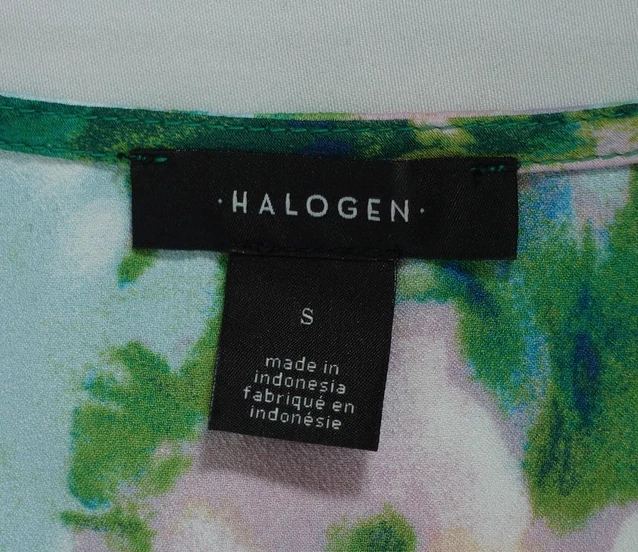 卤素连衣裙女式小号打褶裹身腰带 Midi 花卉夏季轻便 — 第 2/4 张图片