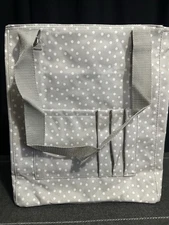 Thirty One Tall Organizing Tote - Taupe Dancing Dot