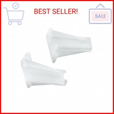 Drawer Side Track Brackets, White Nylon - 1 Pair