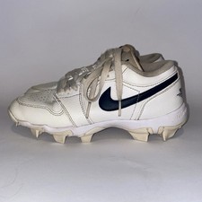 Nike Air Jordan 1 Low White Baseball Cleats Youth SZ 3.5