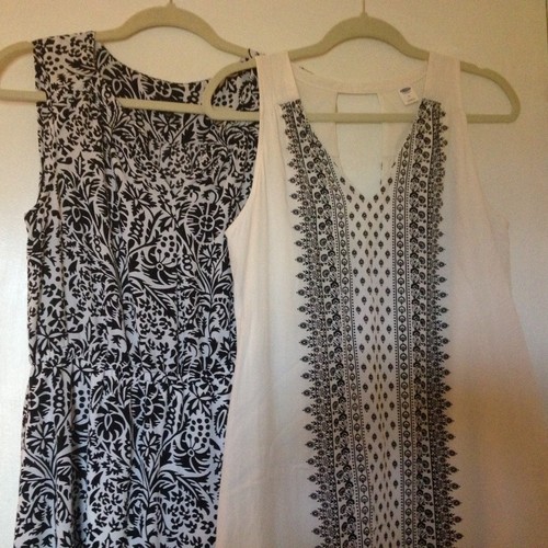 Size 6 / M LOT Black White Dresses Talbots Old Navy PRINT Medium Sleeveless - Picture 2 of 22