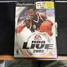 NBA Live 2002 PS2 Game - EA Sports Basketball - Acceptable Condition