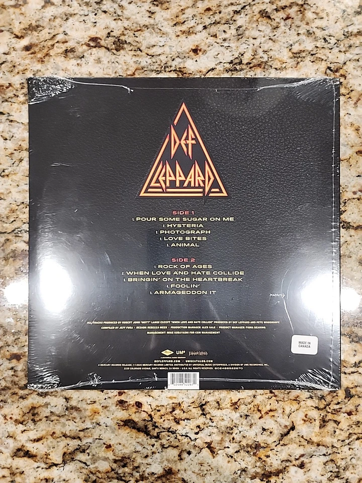 Def Leppard ~ Greatest Hits Exclusive Orange & Yellow Vinyl, New - Image 3 of 3