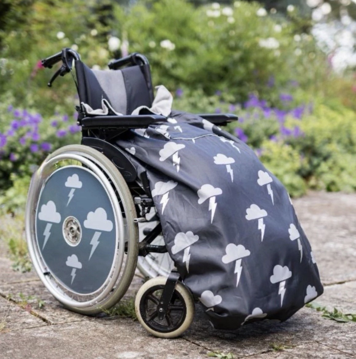 Bundle Bean Wheelchair Cosy Fleece Cover Waterproof Warm Silver Lightening Adult