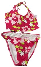 Aeropostale Bikini Sz Small Pink Tropical Floral Women  s Juniors Swim NWT New