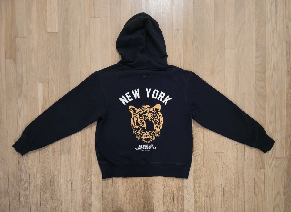 Sudadera con Capucha Rag & Bone Para Hombre Talla M Nueva Sin Etiquetas Algodón Premium Negra Foto 2 de 4