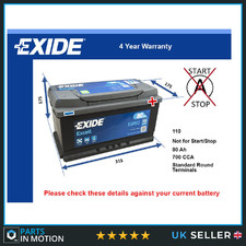 Battery fits BMW ALPINA B3 B5 ROADSTER B10 3.3 3.4 4.4 4.6 4.8 96 to 10 110 New