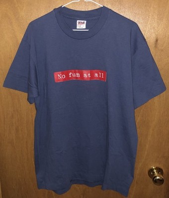 No Fun At All - Out Of Bounds Vintage T-Shirt Large 90s Anvil Skate Punk