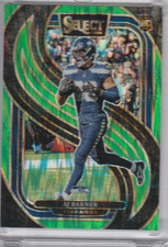 2024 AJ Barner Panini Select (#103) Premier Level Neon Green Shock #338/499 RC