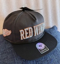 HNL Detroit Redwings '47 Branded Cap - Black - Silver/Copper Detailing - BNWT