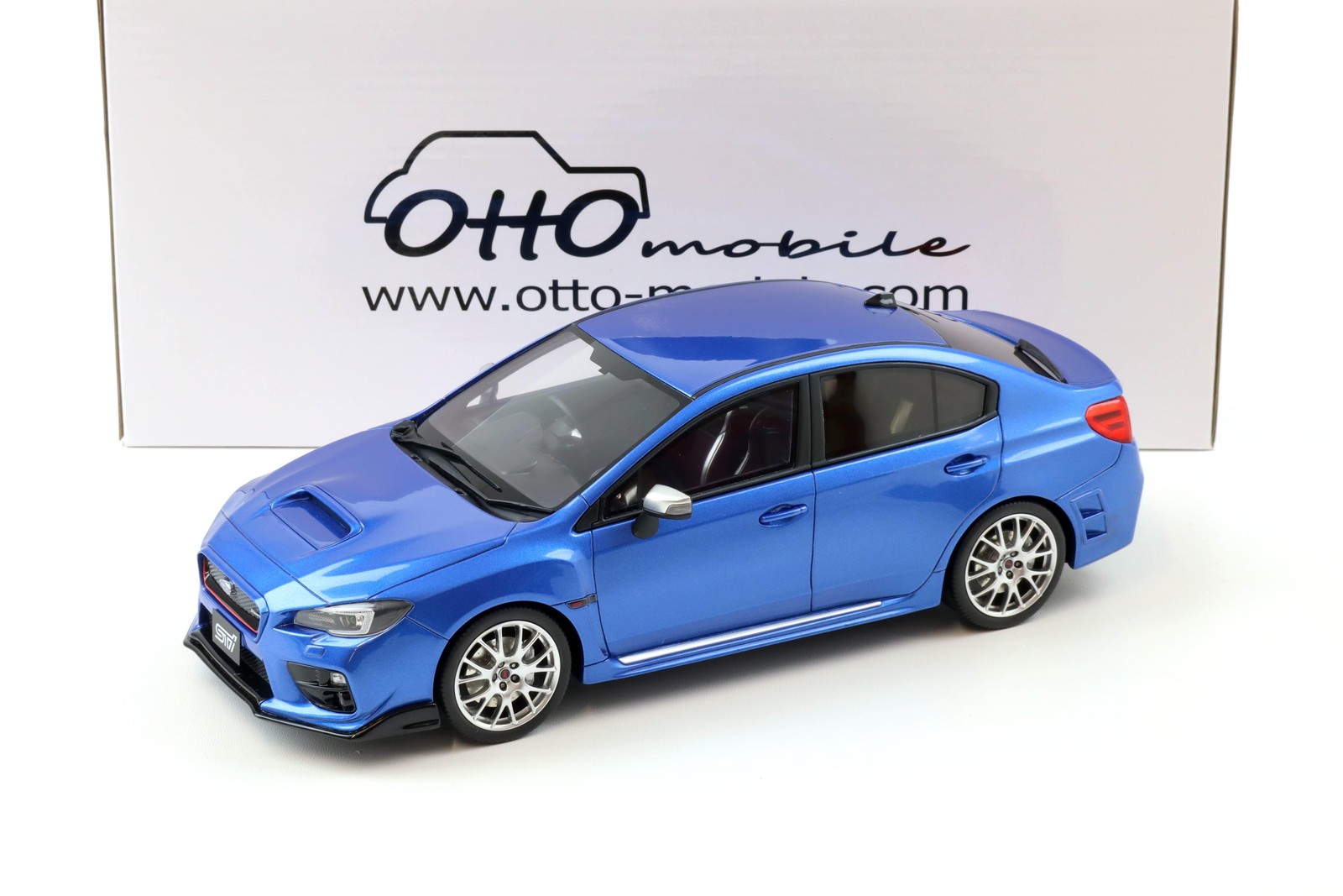 1:18 Otto Mobile OT1182 Subaru WRX STI S207 WR Sedan Blue Pearl 2015