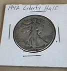 1942-No Mint Mark- Liberty Walking Half Dollar