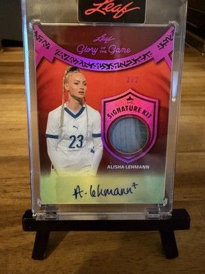 Alisha Lehmann Auto & Game Used Shirt Relic /2  