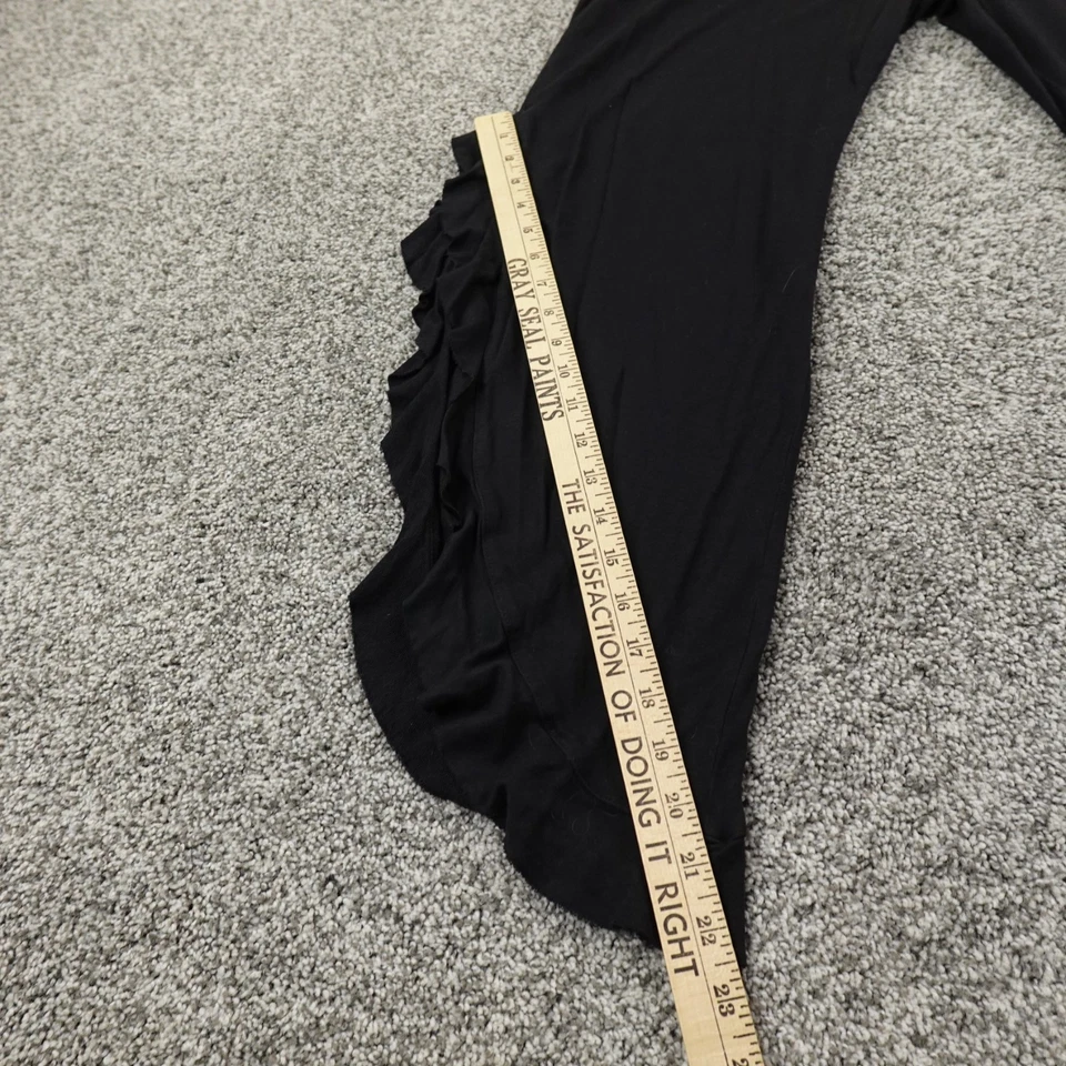 Pantalones Matilda Jane para mujer M negros tirar de volantes grandes acampanados tiro alto elásticos Foto 2 de 4