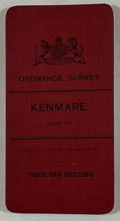 Vintage Ordnance Survey coloured map of Ireland Kenmare (County Kerry) 1906