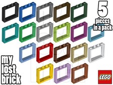 LEGO - Part 60594 - Window Frames 1x4x3 (Pack of 5) + NEW + SELECT COLOUR