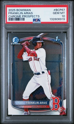 #ad 2025 Bowman Chrome Prospects #BCP67 Franklin Arias PSA 10 $100.00