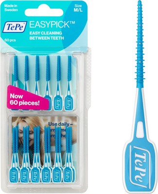 Dental Pick TePe EasyPick Blau M-L 60 Stk. Zahnzwischenraumre