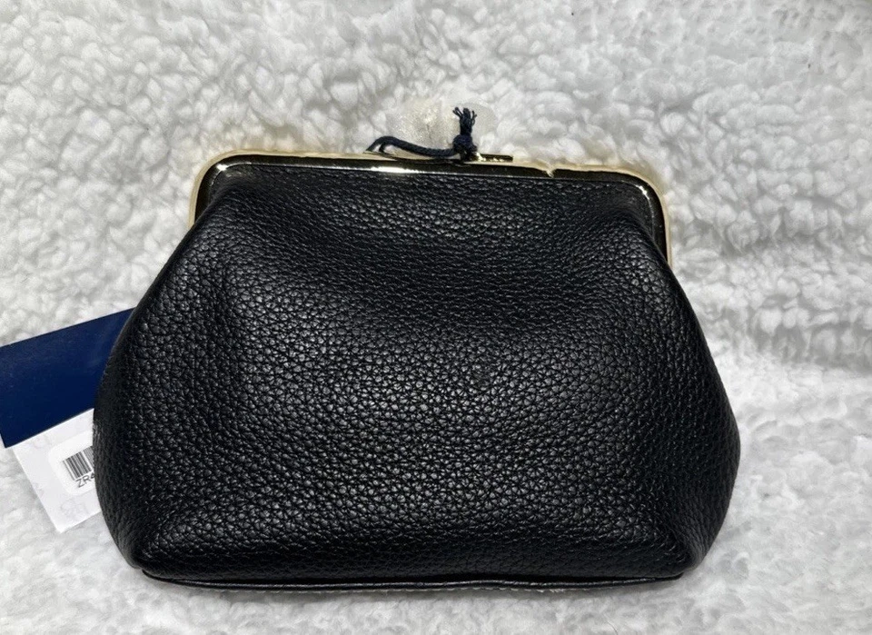 Cartera DOONEY & BOURKE CUERO GUIJARRO Grande Enmarcado Monedero Bloqueo de Beso  Foto 3 de 4