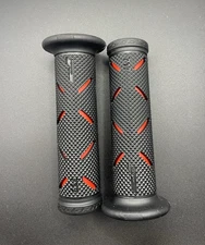 7/8" Motorcycle PROGRIP Hand Grips Handle Bar Pit Dirt Bike Off-road 22MM Red/bk