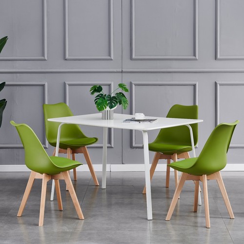Set of 1/2/4 Dining Chairs Designer Chairs Wooden Home Office Commercial EVA - Picture 41 of 63