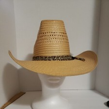 Amazing Vintage NEW 1950s Texas Hats Straw Cowboy Hat Size 6 3/4