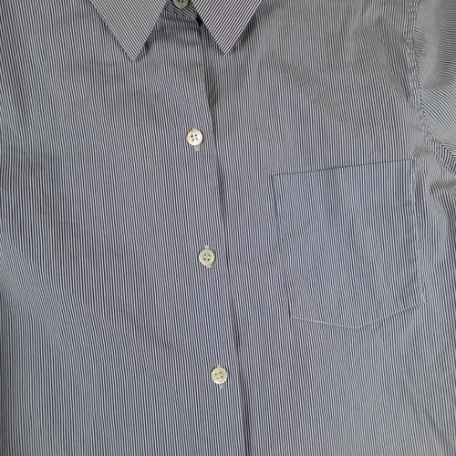 Theory Button Up Shirt Womens S Blue Button Up Pointed Collar Long Sleeve Modern - Picture 5 of 20