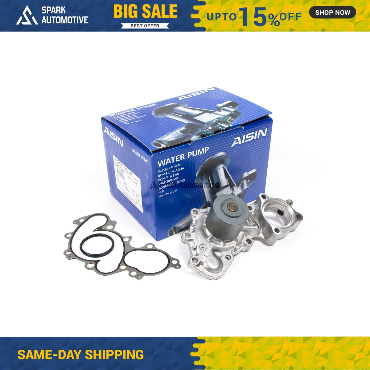 ゆん！ AISIN Water Pump Fit 96-04 Toyota Tundra Tacoma T100 4Runner