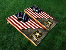 US ARMY American Flag Cornhole Board Wrap Decals Vinyl Sticker BRAND NEW