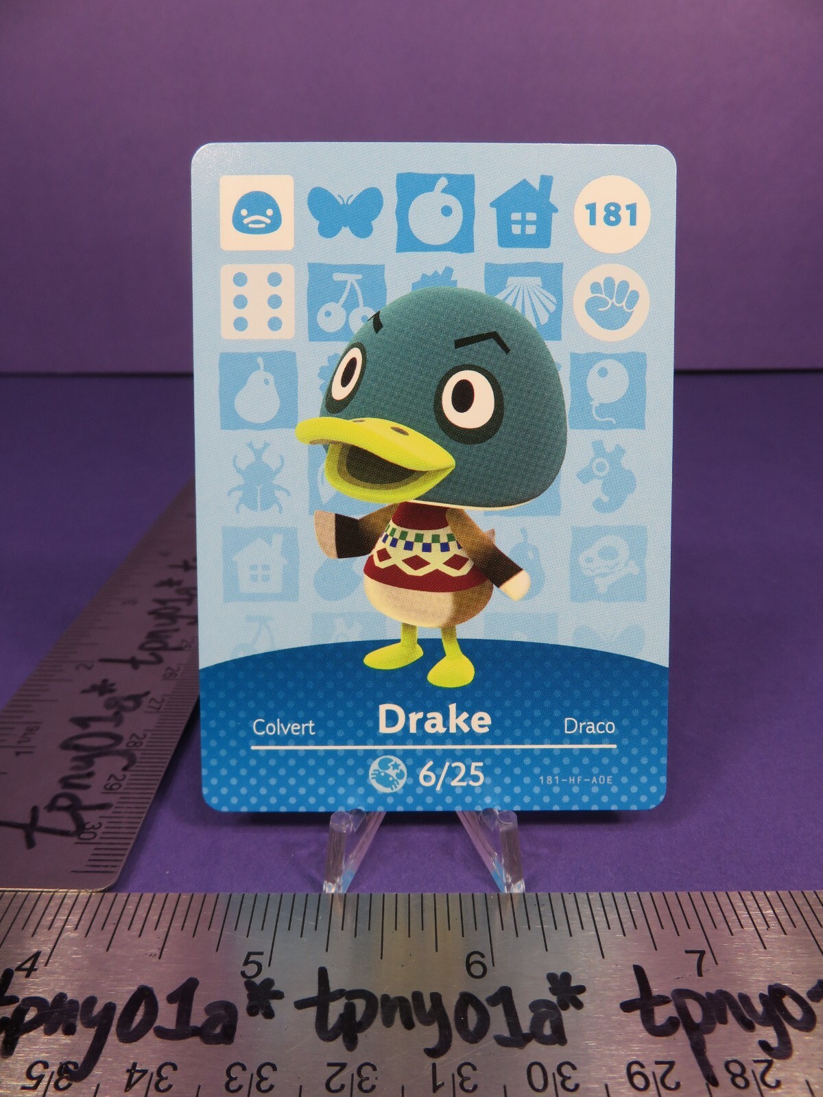 DRAKE #181 Authentic US Pack Fresh Animal Crossing Series 2 Amiibo Card eSE