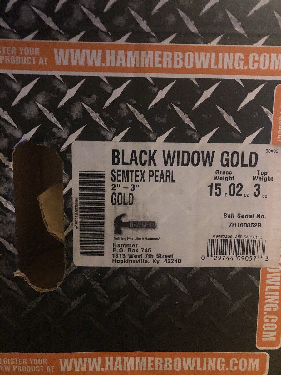 るーとくんHAMMER BLACK WIDOW GOLD 15ポンド Hammer Black Widow XR Gold Pearl Overseas Bowling Ball +