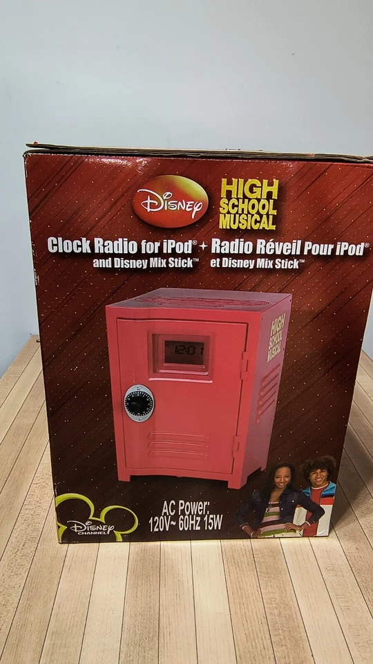 Radio Reloj Musical Escuela Secundaria para iPod y Disney Mix Stick/Alarma, Armario - Nuevo Foto 4 de 4