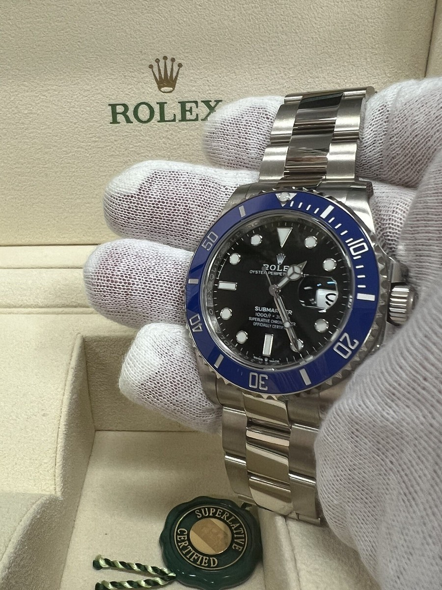 Rolex Submariner 18K White Gold Blue Ceramic Watch '21 B/P